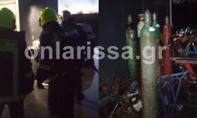 Τύρναβος: Φωτιά σε εργοστάσιο ύστερα από ανάφλεξη φιάλης – Αποφεύχθηκε έκρηξη