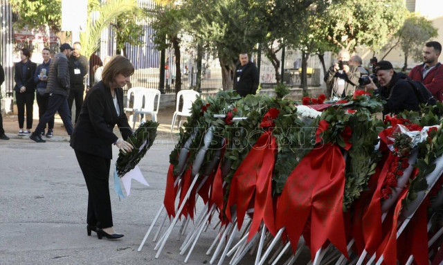 Σακελλαροπούλου: «Το Πολυτεχνείο σηματοδότησε τη σύγχρονη ιστορία μας»