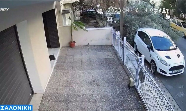 Θεσσαλονίκη: Βίντεο με τη στιγμή που δέντρο καταπλακώνει αυτοκίνητο λόγω κακοκαιρίας