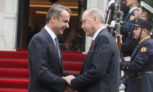 Η συνάντηση του Κυριάκου Μητσοτάκη με τον Ρετζέπ Ταγίπ Ερντογάν σε εικόνες
