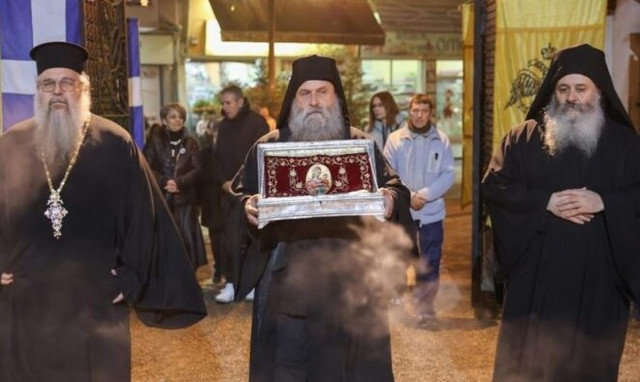 Προσκύνηση του Λειψάνου της Αγ. Άννας στην πανήγυρη του Αγ. Νικολάου Γιαννιτσών