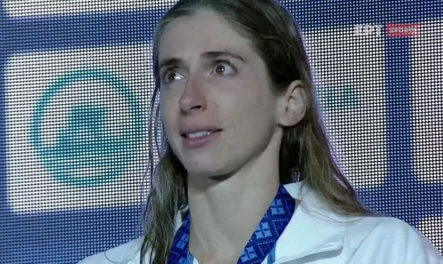 Άννα Ντουντουνάκη: Δάκρυσε στην ανάκρουση του εθνικού ύμνου – Η απονομή του χρυσού μεταλλίου (video)