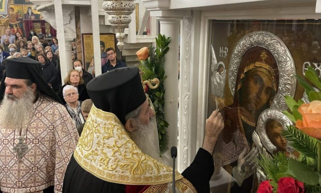 Ενθρόνιση της Εικόνας Παναγίας Κανάλας στον Αγ. Ελευθέριο Καμινίων