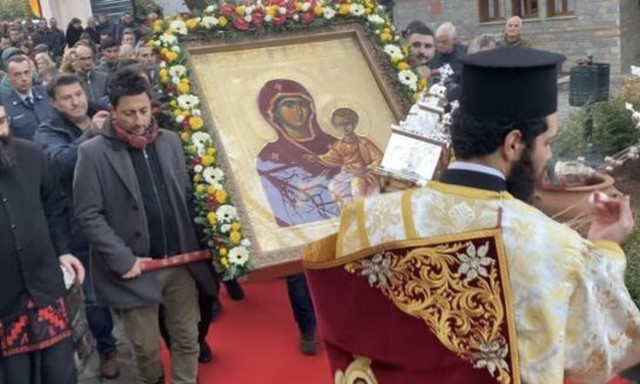 Ενθρόνιση της Παναγίας Ελαιοβρύτισσας στην Άνω Ιερά Μονή Ξενιάς