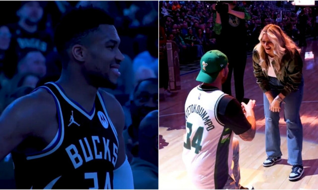 NBA: Φόρεσε φανέλα Γιάννη Αντετοκούνμπο κι έκανε πρόταση γάμου - Η αντίδραση του Greek Freak