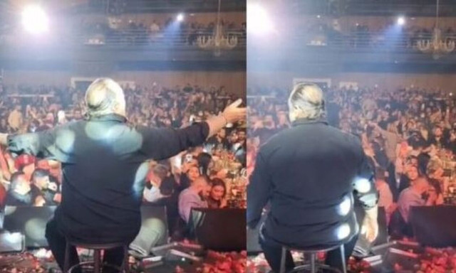 Βασίλης Καρράς: H εμφάνιση στο Ηράκλειο με «πεταλούδα» στο χέρι, «δεν μπορώ να "κρεμάσω" τον κόσμο»