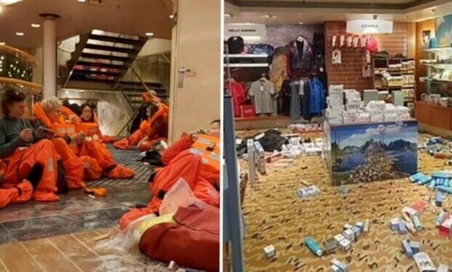 Βόρεια Θάλασσα: Νέο τρομακτικό βίντεο από την μάχη του κρουαζιερόπλοιου με τα κύματα 21 μέτρων