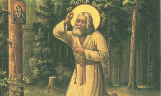 Η εμφάνιση της Παναγίας στον Όσιο Σεραφείμ Σαρώφ