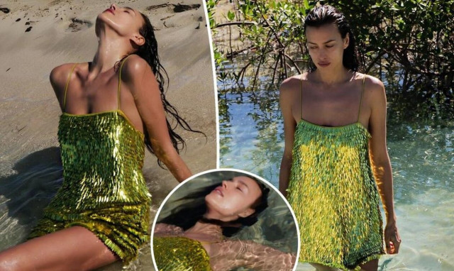 Ιρίνα Σάικ: Γιόρτασε τη νέα χρονιά, βουτώντας στη θάλασσα με φόρεμα αξίας 700 δολαρίων