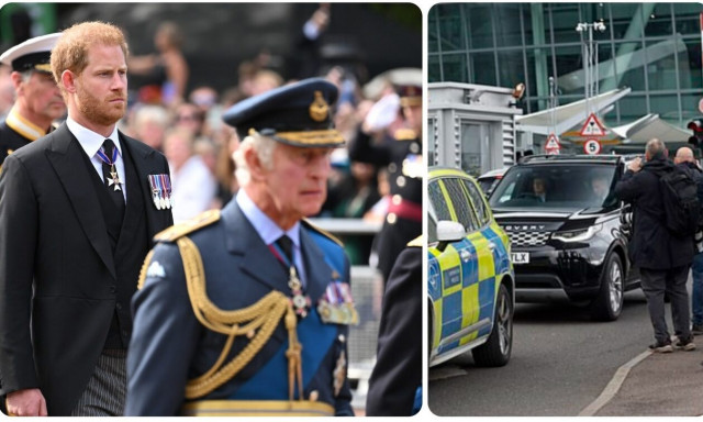 Βασιλιάς Κάρολος: Οι πρώτες εικόνες μετά την άφιξη του Χάρι στο Λονδίνο