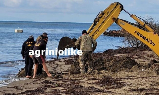 Μεσολόγγι: Εξουδετέρωση νάρκης στο Λούρο -  Η στιγμή της έκρηξης