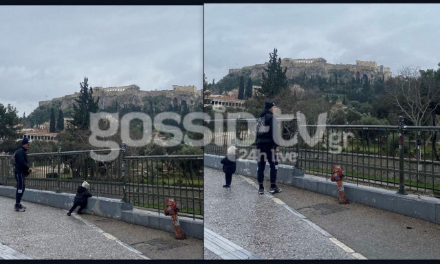 Μιχάλης Σαράντης: Βόλτα με την κόρη του στο Μοναστηράκι!