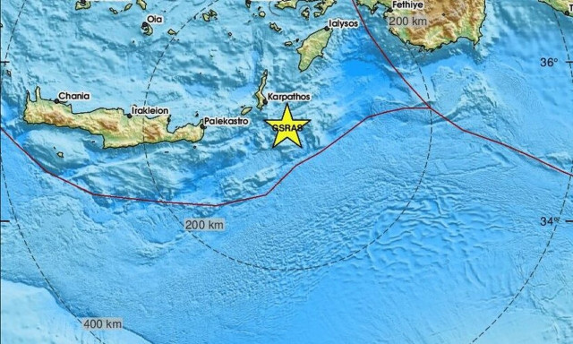 Σεισμός νοτιοανατολικά της Καρπάθου (pics)