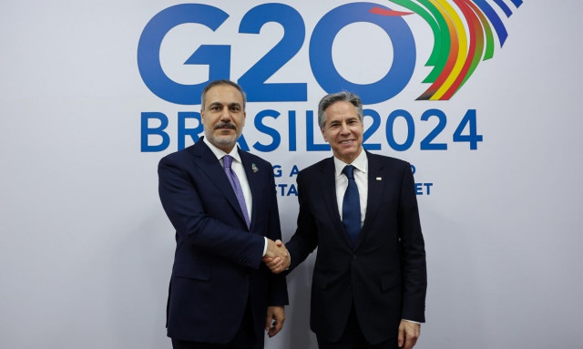 Συνάντηση του Χακάν Φιντάν με τον Άντονι Μπλίνκεν στο Ρίο ντε Τζανέιρο