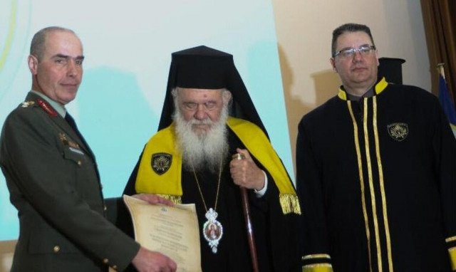 Επίτιμος διδάκτορας της Σχολής Ευελπίδων ο Αρχιεπίσκοπος Ιερώνυμος