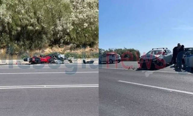 Σοβαρό τροχαίο στο Κορωπί - Διαλύθηκε η μοτοσικλέτα, στο νοσοκομείο ο οδηγός