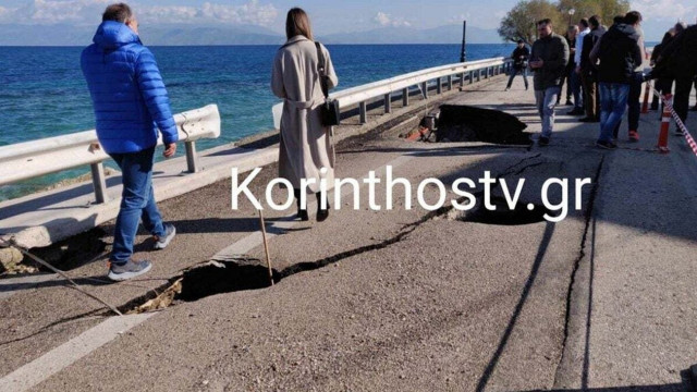 Παλαιά Εθνική Κορίνθου Πατρών: Άνοιξε η γη και «κατάπιε» το οδόστρωμα