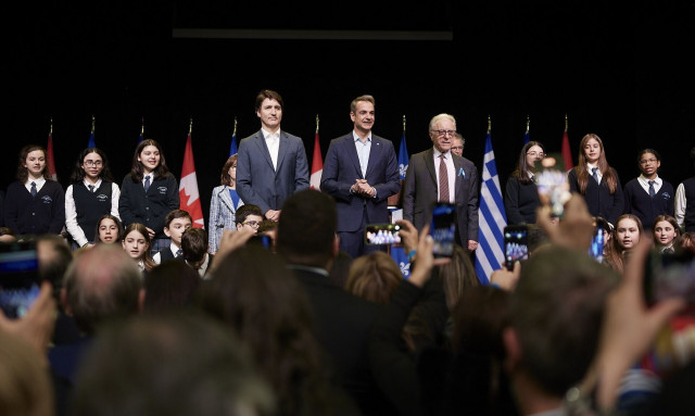 Σε εκδήλωση της Ελληνικής Κοινότητας Μείζονος Μόντρεαλ ο Κυριάκος Μητσοτάκης με τον Τζάστιν Τριντό