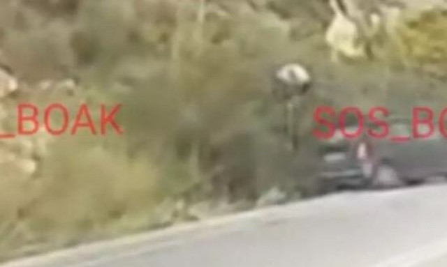 Η στιγμή σοκαριστικού τροχαίου στην Κρήτη