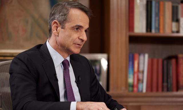PM Mitsotakis touring the village of Kalavryta
