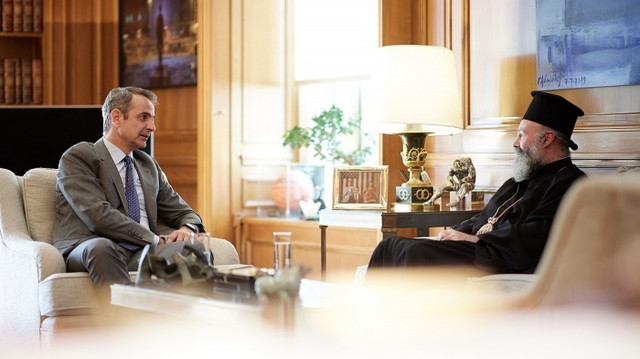 Με τον αρχιεπίσκοπο Αυστραλίας κ.κ Μακάριο συναντήθηκε ο Κυριάκος Μητσοτάκης