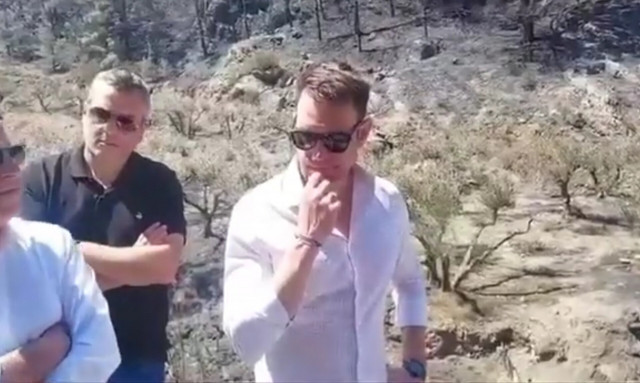 Αυτοψία Κασσελάκη σε καμένες περιοχές στο Λασίθι