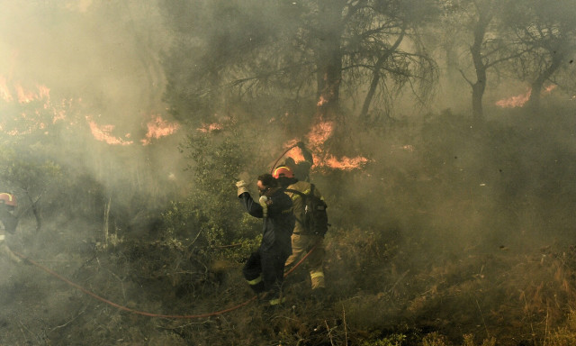 Φωτιά στη Ζαχάρω Ηλείας - Κοντά σε κατοικημένη περιοχή