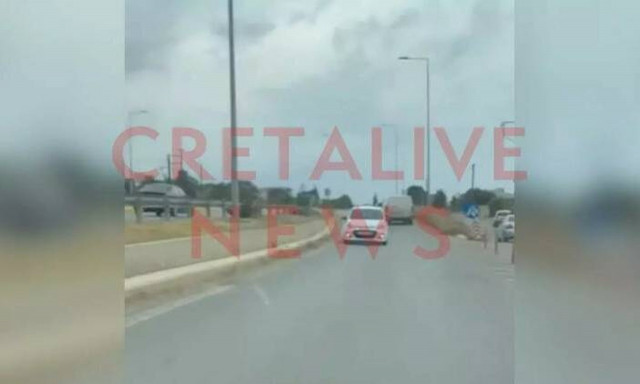 Κρήτη: Οδηγός... κινούμενος κίνδυνος - Ανάποδα στην εθνική, ανάποδα και στην έξοδο!