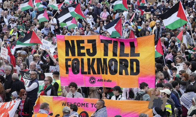 Eurovision: Ένταση μεταξύ αστυνομίας και φιλοπαλαιστίνιων διαδηλωτών έξω από το από το Malmö Arena