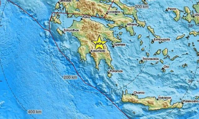Σεισμός στις Καρυές Λακωνίας