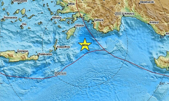 Σεισμός νοτιοανατολικά της Ρόδου (pics)