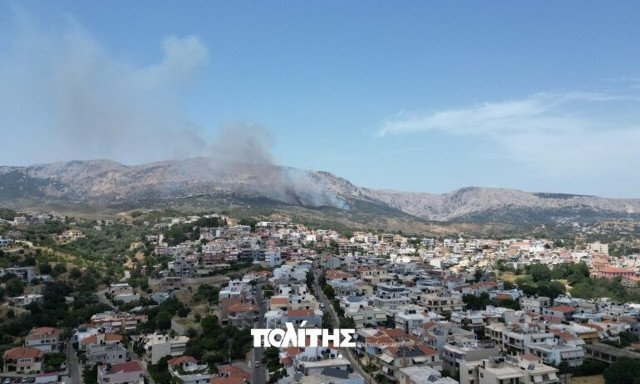 Wildfire in Karyes, Chios island