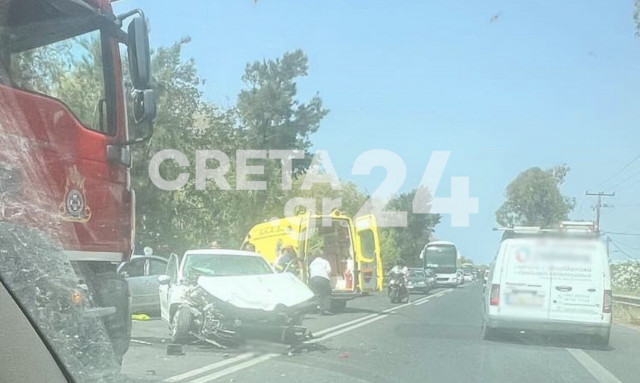 Ρέθυμνο: Τροχαίο με τρία οχήματα - Στο νοσοκομείο μια γυναίκα