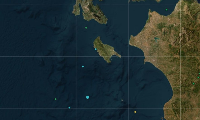 Σεισμός στο Ιόνιο - Στη θαλάσσια περιοχή νοτιοδυτικά της Ζακύνθου