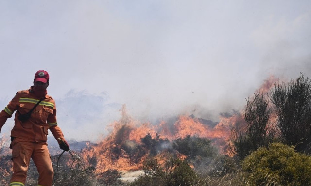 Ύδρα: Νέα φωτιά στην περιοχή Μπίστι – Καίει δασική έκταση