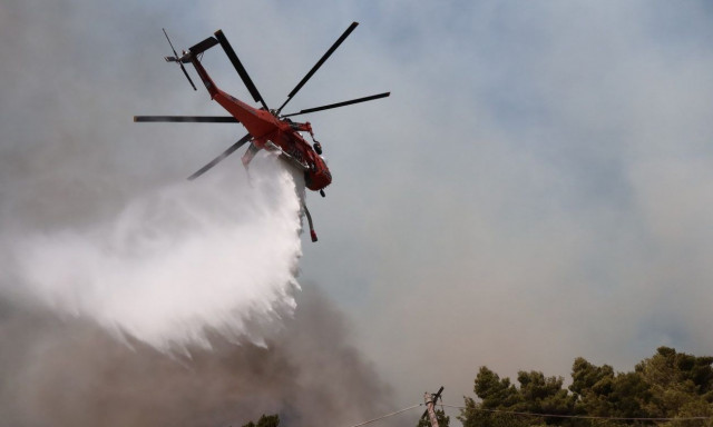 Χωρίς ενεργό μέτωπο η φωτιά στη Ρίγανη Αιτωλοακαρνανίας