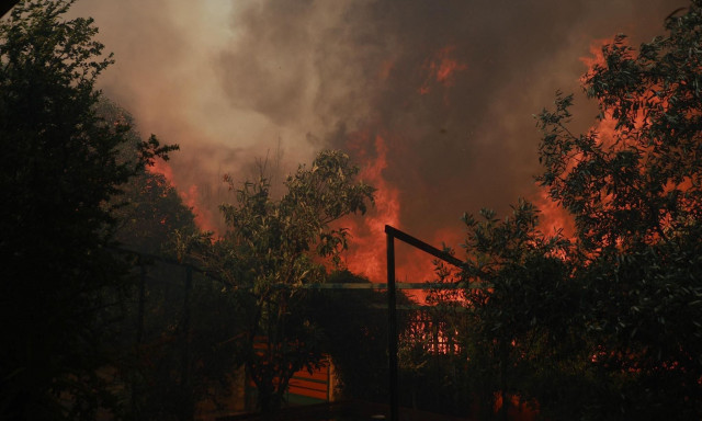 Φωτιά στη Σταμάτα: Κάτοικος σπάει με πέτρα λουκέτο για να περάσει πυροσβεστικό όχημα