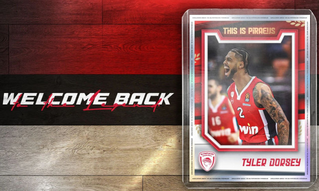 Ολυμπιακός: Ανακοίνωσε την απόκτηση του Τάιλερ Ντόρσεϊ