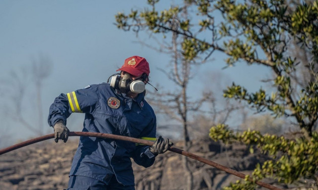 Φωτιά στη Λάρισα – Καίει σε δασική έκταση στην Αμυγδαλιά