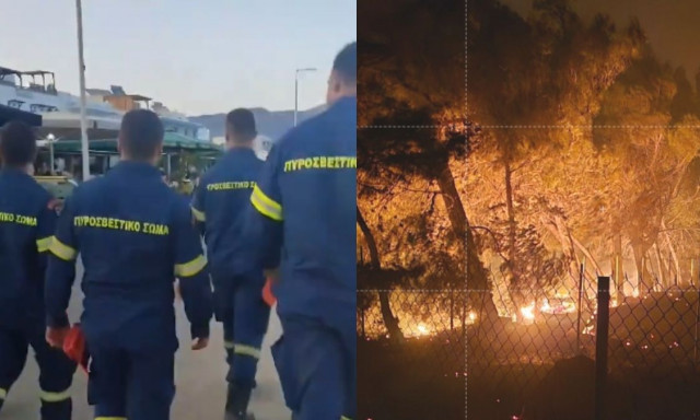 Κως: Η συγκινητική υποδοχή των κατοίκων στους πυροσβέστες μετά τη μάχη με τις φλόγες στα Καρδάμαινα