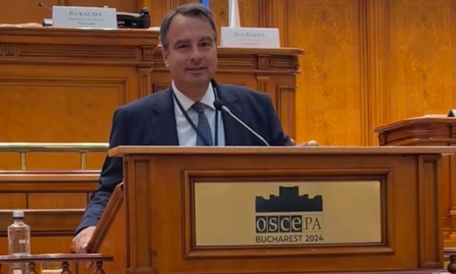 Ο βουλευτής Θανάσης Παπαθανάσης στη Συνέλευση του ΟΑΣΕ στο Βουκουρέστι