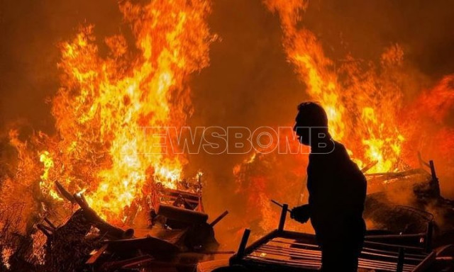Μήνυμα από το 112 για τη φωτιά στο Μενίδι - Διακοπή κυκλοφορίας στη λεωφόρο Καραμανλή