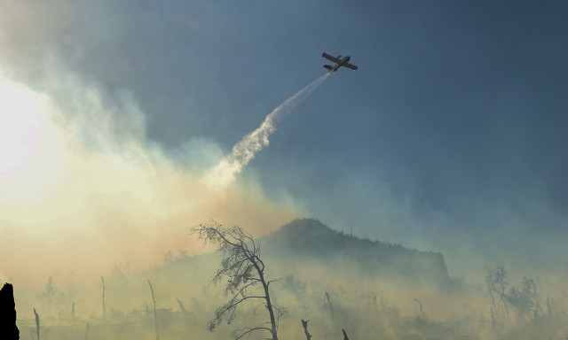 Φωτιά στη Μαγούλα κοντά σε σπίτια - Σηκώθηκαν τρία ελικόπτερα