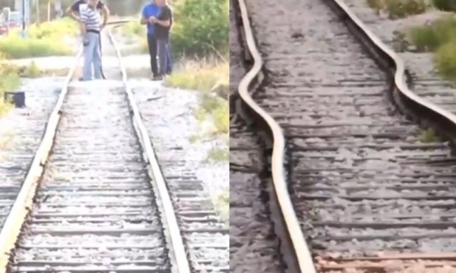 Απίστευτες εικόνες στην Πάτρα: Ο καύσωνας «λύγισε» τις γραμμές του τρένου