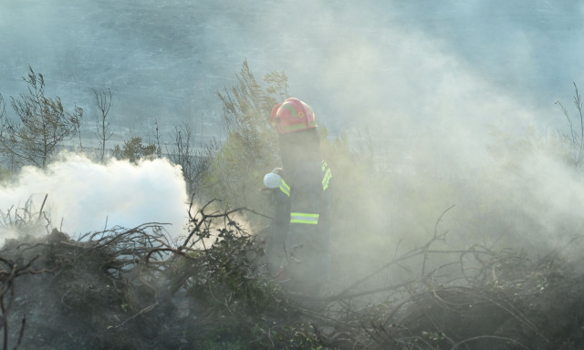 Περιορίσθηκε αμέσως η φωτιά στη Σταμάτα, κοντά στο γήπεδο