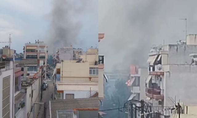 Θεσσαλονίκη: Φωτιά πίσω από το κτήριο της ΓΑΔΘ