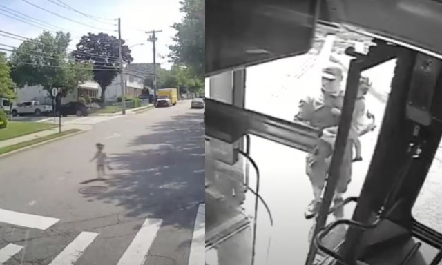 Οδηγός λεωφορείου διέσωσε αγοράκι που περπατούσε στη μέση πολυσύχναστου δρόμου στη Νέα Υόρκη