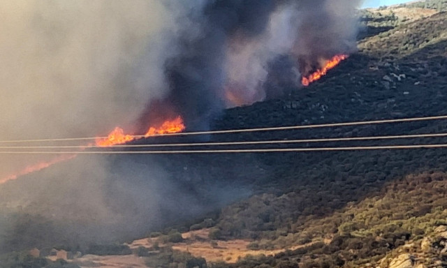 Φωτιά στην Κρήτη - Καίει στο Δήμο Μινώα Πεδιάδος
