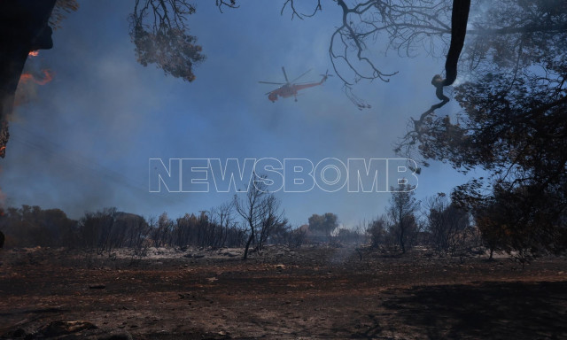 Σε ύφεση η φωτιά στο Κορωπί: Μάχη με διάσπαρτες εστίες - Εκκενώθηκαν οικισμοί