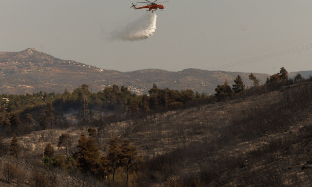 Ρέθυμνο: Μαίνεται η φωτιά που εκδηλώθηκε το μεσημέρι σε χορτολιβαδική έκταση